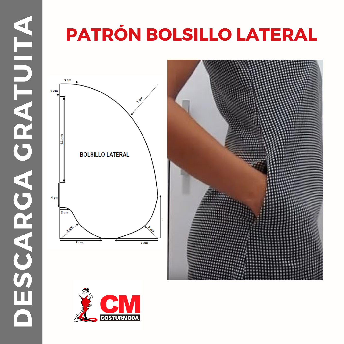 PATRÓN BOLSILLO LATERAL - Costurmoda
